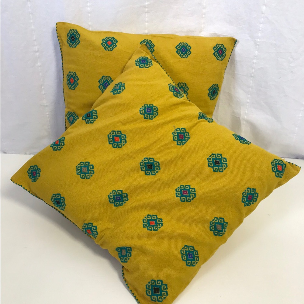NWOT Authentic Handmade Mexican Pillow Shams - Picture 3 of 8